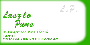 laszlo puns business card