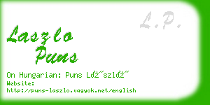 laszlo puns business card